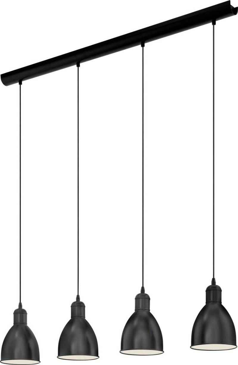 Eglo 4er Pendelleuchte Priddy schwarz 97,5 x 15,5 cm E27 von EGLO