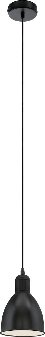 Eglo Pendelleuchte Priddy schwarz Ø 15,5 cm E27 von EGLO