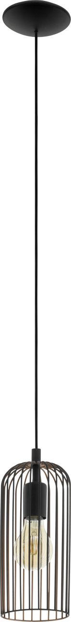 Eglo Pendelleuchte Roccamena schwarz-kupfer Ø 13 cm E27 von EGLO
