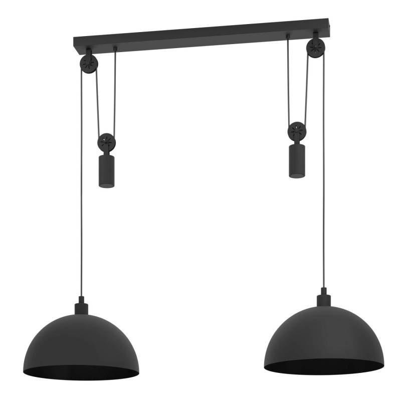 Eglo Pendelleuchte Winkworth 1 Schwarz Ø 38 cm x 110 cm 2-flammig von EGLO