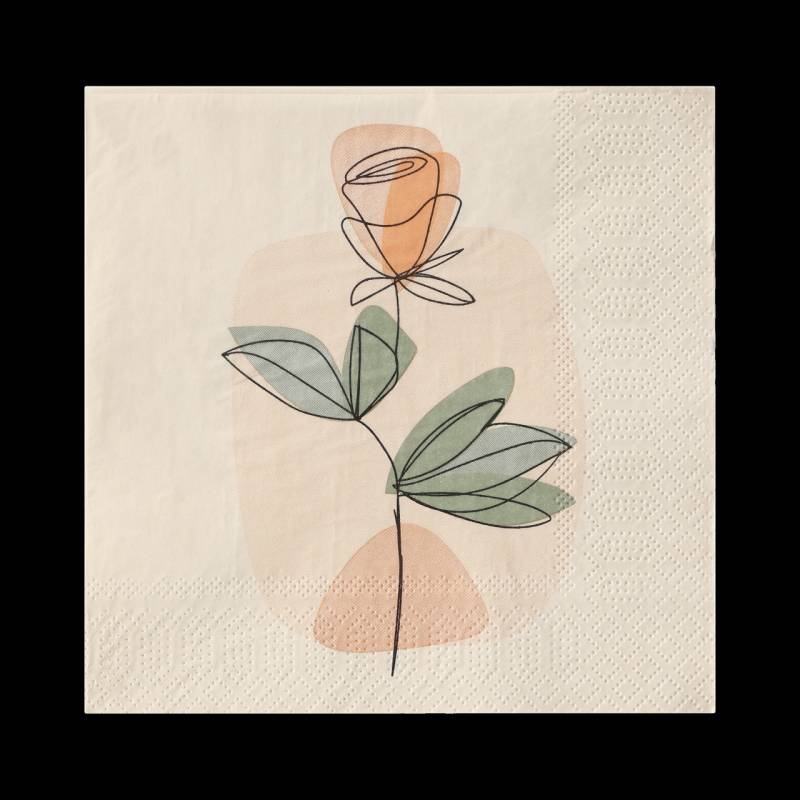 Eglo Servietten Motiv Blume Mahuli rosa bunt 17 x 17 cm - 20er Pack von EGLO