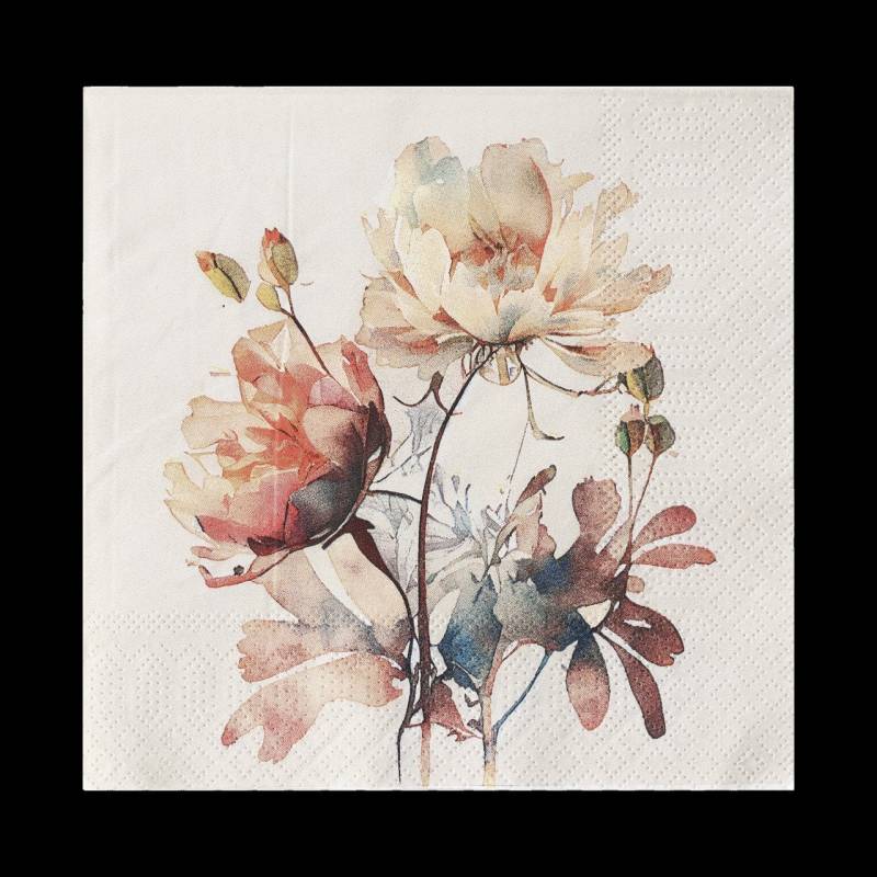 Eglo Servietten Motiv Blumen Mahuli bunt 17 x 17 cm - 20er Pack von EGLO