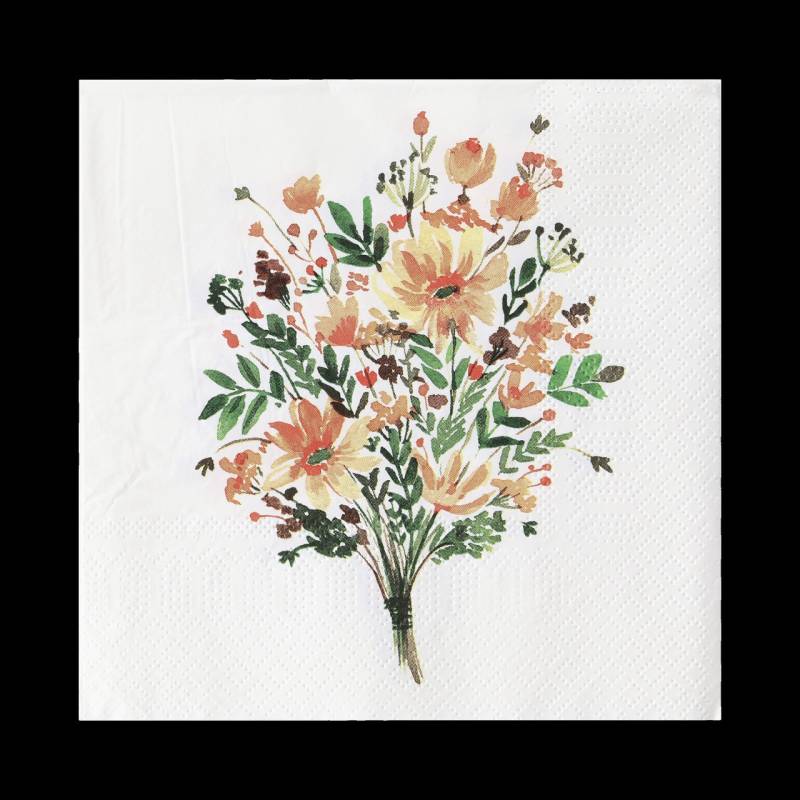Eglo Servietten Motiv Blumenstrauß Mahuli bunt 17 x 17 cm - 20er Pack von EGLO