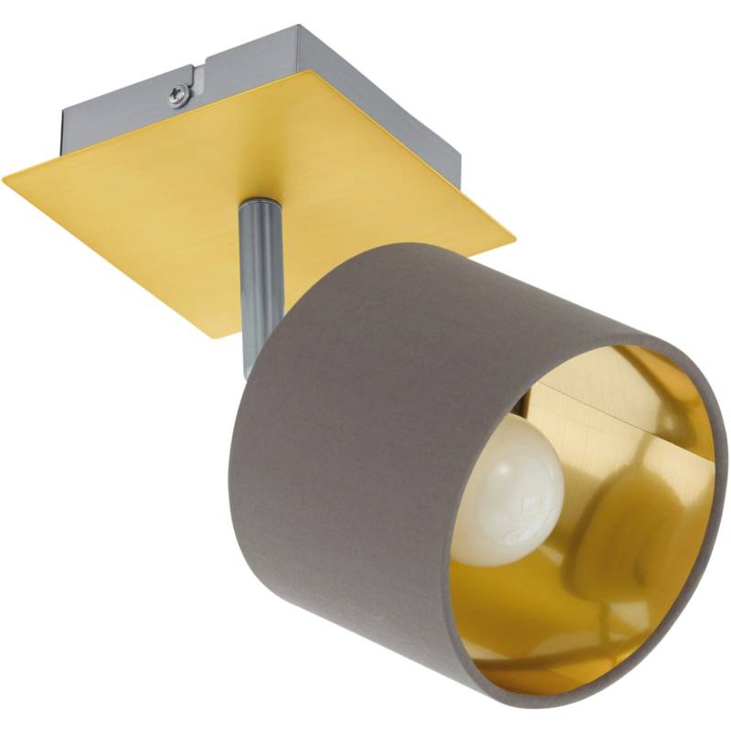 Eglo Spot 1er Valbiano 11 cm x 11 cm Messing Nickel Matt Cappuccino-Gold von EGLO