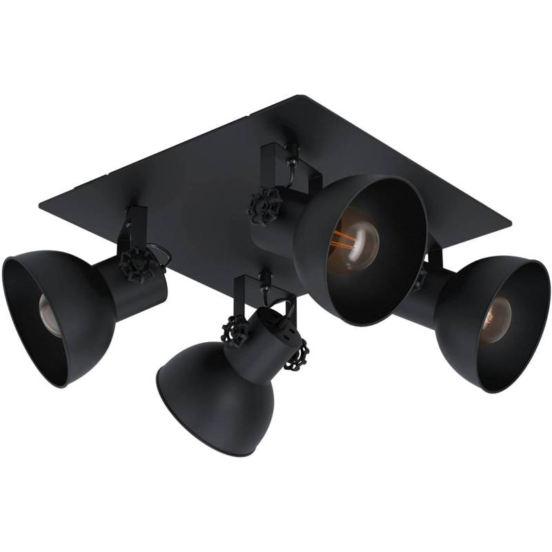 Eglo Spotleuchte Barnstaple 1 4-flammig Schwarz E27 40 W von EGLO