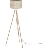 Eglo - Stehlampe Hontongas, Stativ Stehleuchte mit Heu-Dekor, Standleuchte Dreibein aus weißem Textil und natürlichem Holz, Lampe Wohnzimmer mit Eglo - Stehlampe Hontongas, Stativ Stehleuchte mit Heu-Dekor, Standleuchte Dreibein aus weißem Textil und natürlichem Holz, Lampe Wohnzimmer mit von EGLO