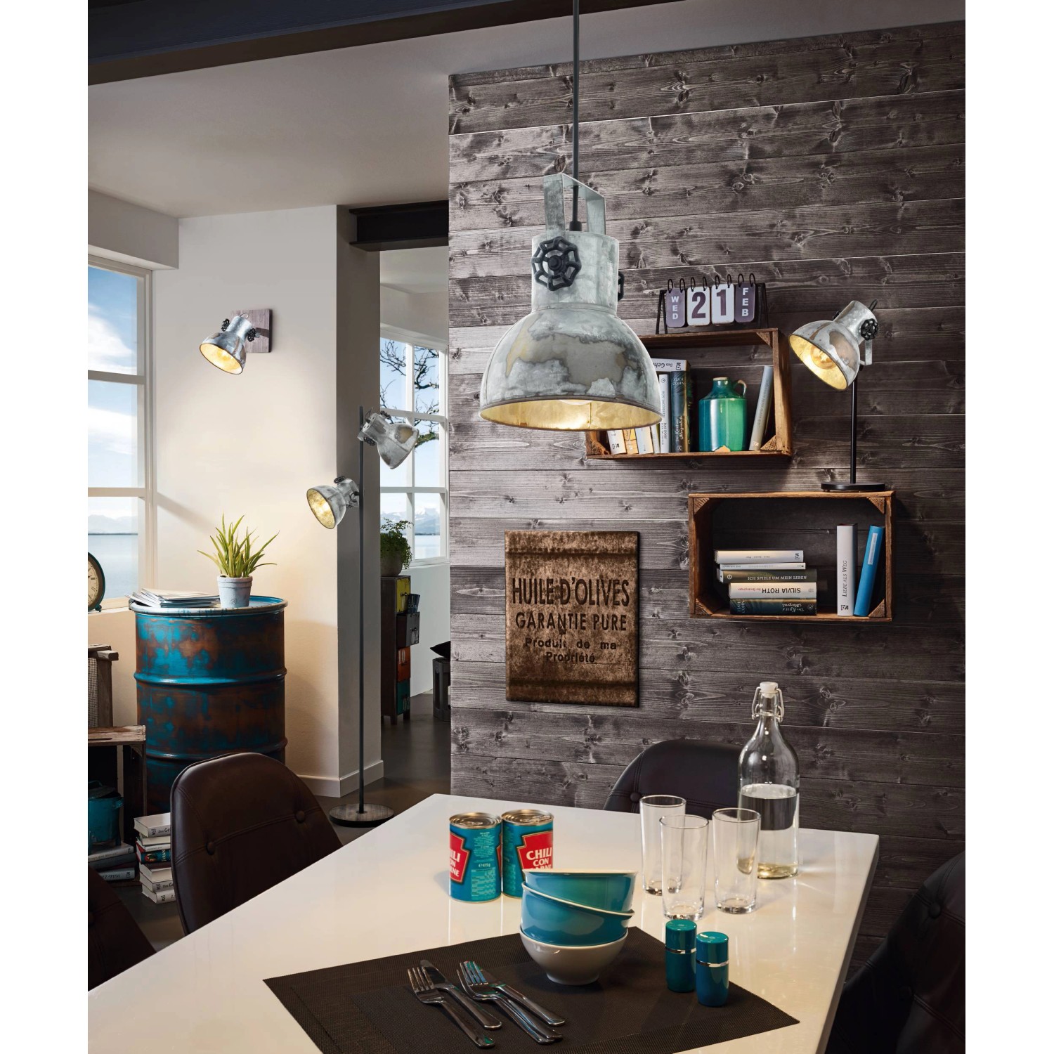 Eglo Stehleuchte Barnstaple 2-flammig Braun-Patina E27 40 W Eglo Stehleuchte Barnstaple 2-flammig Braun-Patina E27 40 W von EGLO