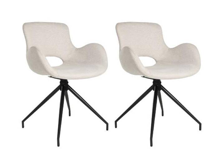 Eglo Stühle 2er-Set »Bulacan« - 58x58x82cm - schwarz - Kunststoff / Stahl / Polyester von EGLO