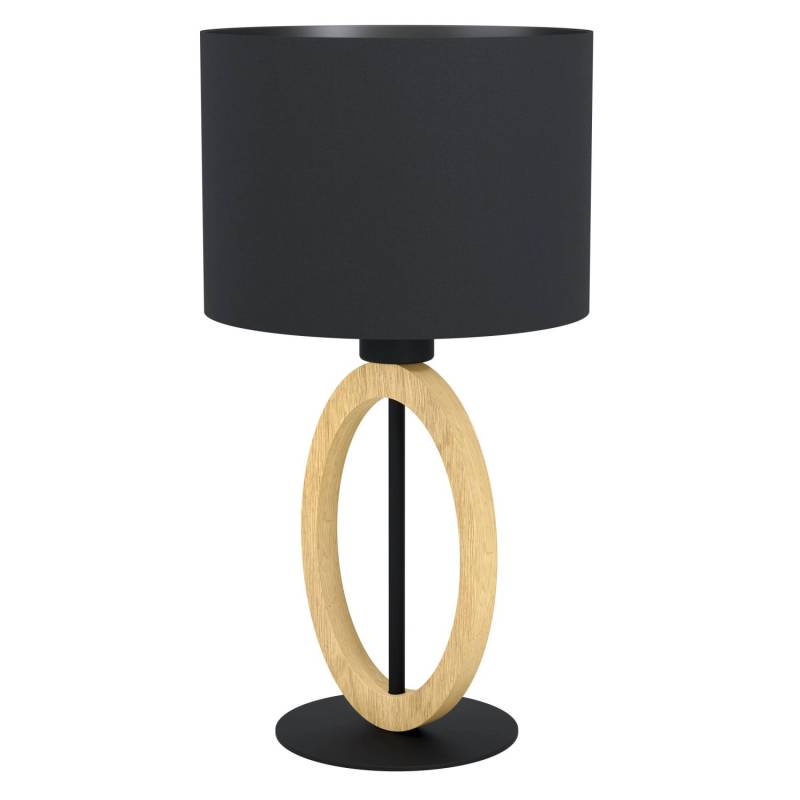 Eglo Tischleuchte Basildon 1 Schwarz-Braun Ø 23 cm x 42,5 cm 1-flammig von EGLO