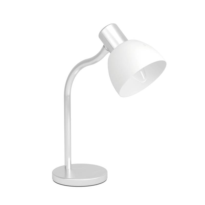 Eglo Tischleuchte Macere nickel matt weiß 34 x 22 cm E14 von EGLO