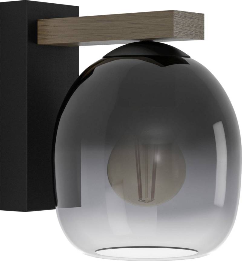 Eglo Wandleuchte Filago schwarz-holz 14,5 x 20 cm E27 max. 40 W von EGLO