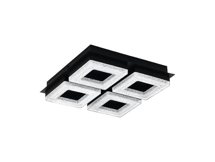 LED-Deckenleuchte Schwarz/Kristall 28cm 1600lm 3000K - Fradelo 1 von EGLO