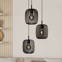 [GEBRAUCHT] B-Ware Eglo Hängeleuchte Romazzina Hängelampe Deckenlampe ø 46 Cm Schwarz 3 Flg. St36 von EGLO