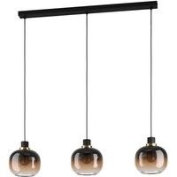 [GEBRAUCHT] Eglo Hängelampe Pendelleuchte Oilella Schwarz Braun Glas Länge 95 Cm 3 Flammig B-Ware von EGLO
