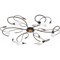 Eglo - gebraucht] Deckenleuchte Gerbera Deckenlampe Deckenlicht Braun Antik Gold 6 Flammig B-Ware von EGLO