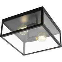 Neuwertig] Eglo Eckige Deckenleuchte Charterhouse Deckenlampe Hängeleuchte Lampe Schwarz B-Ware von EGLO