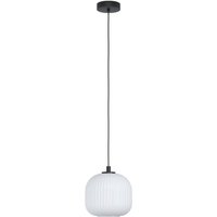 Gebraucht] Eglo Hängeleuchte Mantunalle ø 20 cm schwarz weiß Glas Deckenlampe Deckenleuchte von EGLO