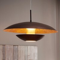 Gebraucht] Eglo Pendelleuchte Nuvano 48cm Deckenlampe Hängeleuchte Lampe 1 Flg Braun Gold B-Ware von EGLO