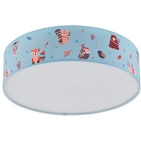 Eglo - gebraucht] Ruffo Deckenleuchte Textil Bunt 380mm 2x E27 Motiv Tiere Lampe Lampenschirm B-Ware von EGLO