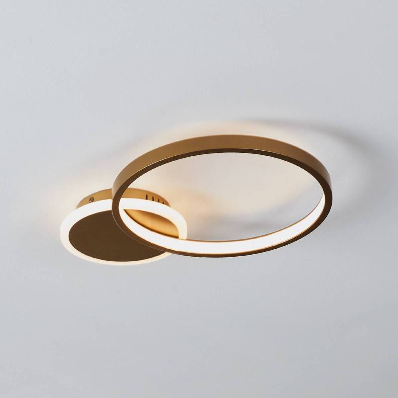 LED-Deckenlampe Gafares, gold, Alu, 41 cm Fernbedienung CCT von EGLO