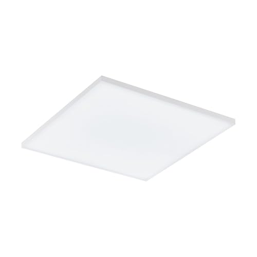 EGLO Deckenleuchte Turcona, LED Panel aus Metall und Kunststoff, rahmenlose Deckenlampe in weiß, Deckenbeleuchtung wamweiß, Flurlampe Decke 45 x 45 cm von EGLO
