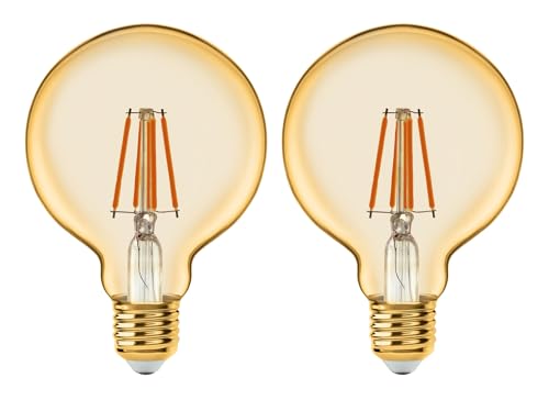 LED-Leuchtmittel 2er Set - Amberfarben - Glas - E27 - dimmbar von EGLO