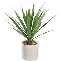 Living Kunstpflanze Tobetsu, künstliche Zimmerpflanze im Topf, naturgetreue Deko Pflanze für Wohnzimmer, Kunstpalme aus Kunststoff in Grün und Paper von EGLO