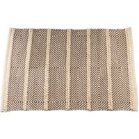 Living Teppich Longlac, Wohnzimmerteppich gewebt im Boho Style, Vorleger aus Baumwolle in Braun und Creme, Wollteppich Kurzflor für Wohnzimmer und Living Teppich Longlac, Wohnzimmerteppich gewebt im Boho Style, Vorleger aus Baumwolle in Braun und Creme, Wollteppich Kurzflor für Wohnzimmer und von EGLO