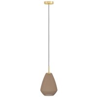 Neuwertig] Eglo Hängelampe Pendelleuchte Caprarola Sandfarben Glas Metall 20 Cm E27 B-Ware von EGLO