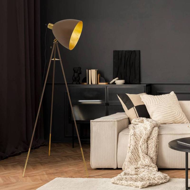 Stehlampe Chester, Höhe 149 cm, rostfarben/goldfarben, Stahl von EGLO