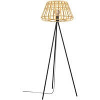 Stehlampe Montezuelo, Stativ Stehleuchte, Standleuchte Dreibein aus Metall in schwarz und Bambus, Lampe Wohnzimmer mit Schalter, Wohnzimmerlampe mit Stehlampe Montezuelo, Stativ Stehleuchte, Standleuchte Dreibein aus Metall in schwarz und Bambus, Lampe Wohnzimmer mit Schalter, Wohnzimmerlampe mit von EGLO