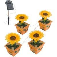 Vier led Solar Außen Leuchten Blumen Garten Lampe Beleuchtung Eglo 47125 von EGLO