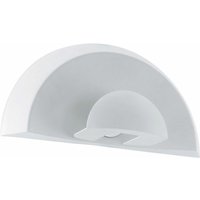 Eglo - Wandleuchte Außenlampe Außenleuchte Wandlampe Terrassenleuchte Balkon, IP44, Glas satiniert weiß Stahl, 1x G9 von EGLO