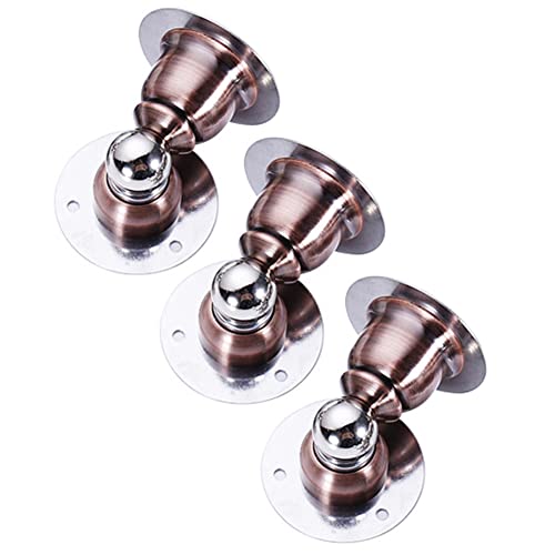 Magnetischer Türstopper, selbstklebend, Mini, ultrakurzer Türstopper aus Edelstahl zur Wandmontage mit Schrauben, Gold || Klebend, 77 mm(Red Bronze) von EGMEWDGF