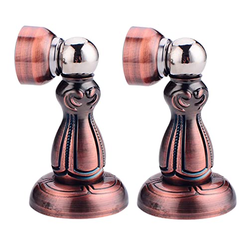 Magnetischer Türstopper aus Metall, Retro-Türstopper, Mehrzweck-Türpuffer for Boden und Wand, Schwarz||2 STK(Red Bronze) von EGMEWDGF