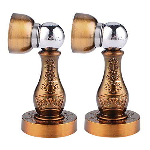 Magnetischer Türstopper aus Zinklegierung, Retro-Türstopper zur Boden- und Wandmontage, Türhalter for das Home Office, Bronze || 2 STÜCK(Yellow Bronze) von EGMEWDGF