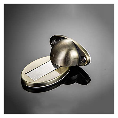 Selbstklebender Türstopper, Stoßfängerpuffer, dicker Türstopperaufkleber aus Zinklegierung, versteckte Türhalter, nagelfreier Türstopper, Türbeschläge(Green Bronze) von EGMEWDGF