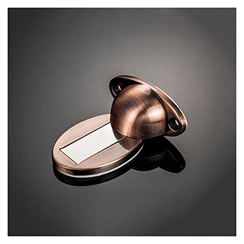 Selbstklebender Türstopper, Stoßfängerpuffer, dicker Türstopperaufkleber aus Zinklegierung, versteckte Türhalter, nagelfreier Türstopper, Türbeschläge(Red Bronze) von EGMEWDGF