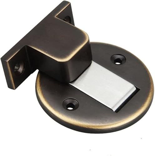 Türstopper Türstopper, unsichtbarer Türstopper aus Messing, starker magnetischer Antikollisions-Türstopper, golden(Black Bronze) von EGMEWDGF