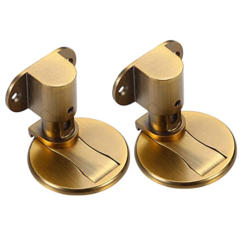 Verstellbarer unsichtbarer Türstopper, magnetischer Bodentürstopper aus Metall for Zuhause oder Hotel, 2 Stück, Gold(Yellow Bronze) von EGMEWDGF