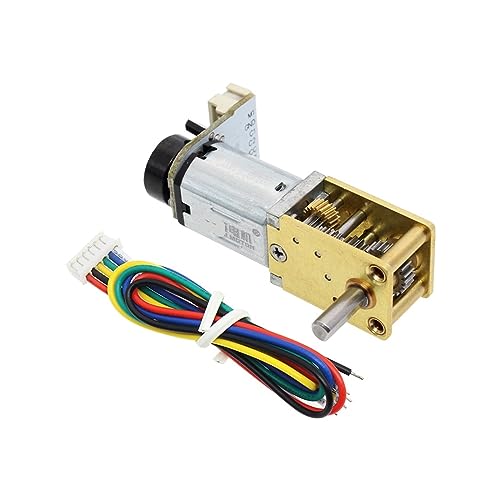 EGNIAN GW12-N20 Encoder ABHL DC 3V6V12V Mikrogetriebemotor niedriger Geschwindigkeit elektrischer Mikroverzögerungsschneckengetriebemotor (Size : 1 Ratio 118, Color : 12V A35) von EGNIAN