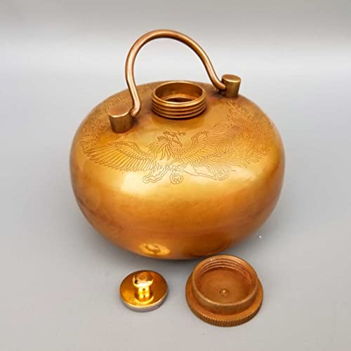 EGNIAN Kupfer Wärmflasche mit Tasche,Premium Kupfer Wärmflasche mit Bezug Handwärmer für Männer Frauen Kinder Wärmflaschen mit Tasche-Sorgen Sie für maximale Wärme und Komfort,Wärmeflasche von EGNIAN