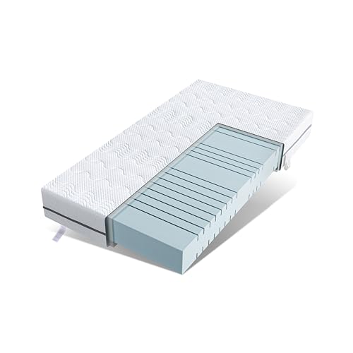 EGO HOME Matratze 140x200 cm 14cm H2-7-Zonen Kaltschaummatratze mit Memory Foam, Orthopädisch & Atmungsaktiv, Öko-TEX Zertifiziert, Punktelastisch, Rückenschonend von EGOHOME