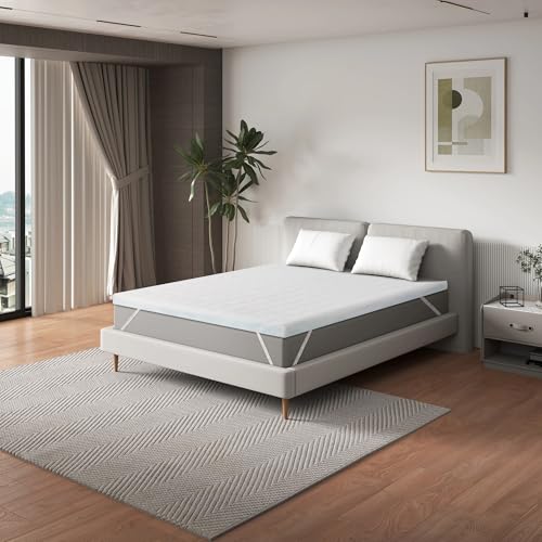 EGO Home Matratzen Topper 140x200 cm, 7cm Höhe Matratzentopper mit Schaumstoff von 7 Zonen Schneiden, Öko-TEX Zertifiziert, Matratzenauflage 140x200cm für Boxspringbett Matratze Schlafsofa von EGOHOME