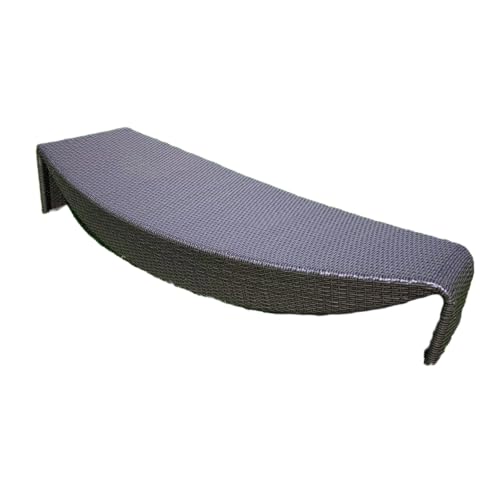 EGO INTERIORS Strandliege, Aluminium und Polyrattan, Blattform, ideal für Pool, Terrasse, Acapulco (Braun) von EGO INTERIORS