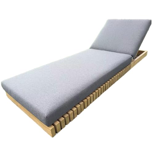 EGO INTERIORS Strandliege, Gestell aus Teakholz, höhenverstellbar, 201x70x28, 100% wasserdichtes Olefin, Aria von EGO INTERIORS