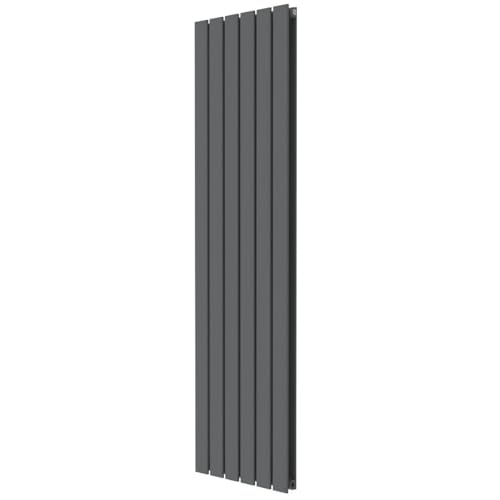 EGO Interiors Premium Vertikaler Heizkörper – Kalifa, Heizkörper aus Stahl, Weiß oder Anthrazit, wählbare Größen (Anthrazit, 180x46) von EGO INTERIORS