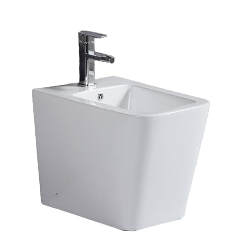 Ego Interiors premium | Bidet Alfonso, Bodenmontage, 56x35 cm, Weiß, Sanitärkeramik | Weiße Keramik | antibakteriell glatte Oberfläche, | leicht zu reinigen. von EGO INTERIORS