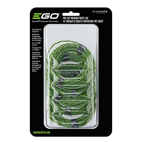 EGO AL2420PB Pre-Cut Premium Twist Line für Rasentrimmer, Grün von EGO Power+