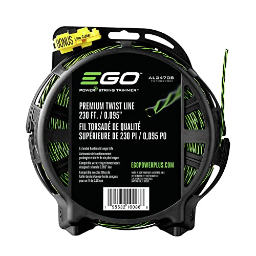 EGO AL2470B Premium Twist-Schnur, bi-Komponenten Rasentrimmer-Schnur (Großpackung), Grün von EGO Power+
